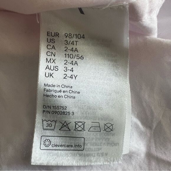 Simone Rocha x H&M Organic Cotton Long Sleeve Button Down Toddler 3-4T EUC - Picture 7 of 8
